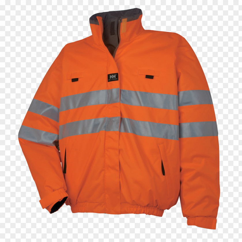 Orange Life Jacket Helly Hansen High-visibility Clothing Workwear Coat PNG