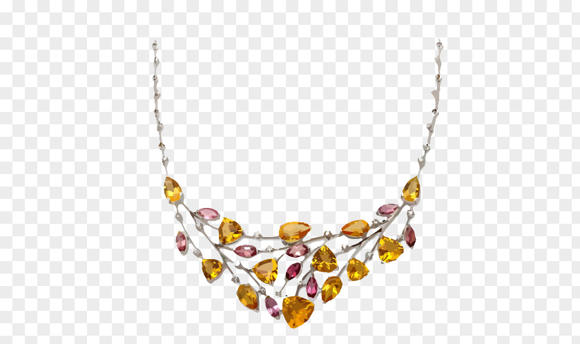 Yellow Gemstone Jewelry Necklace Jewellery PNG