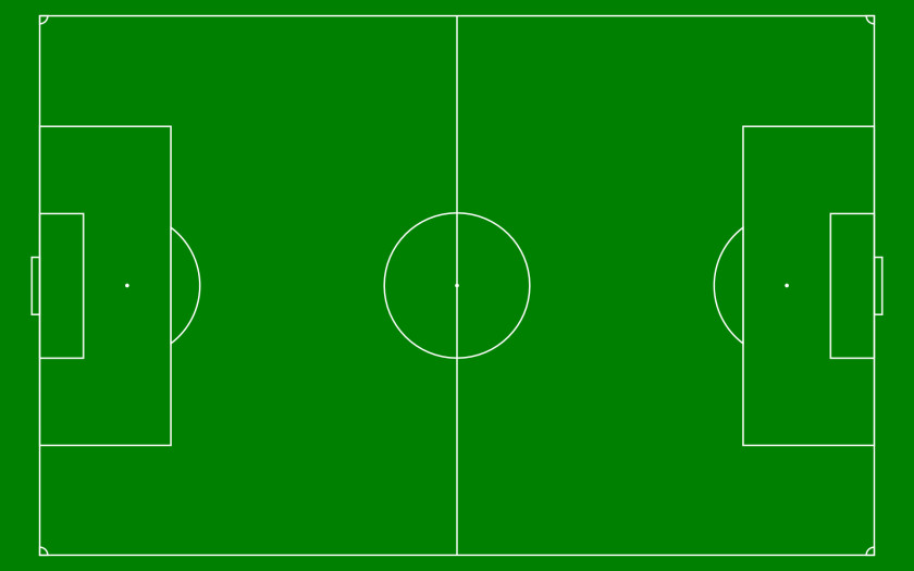 Green Football Field Pitch Player PNG