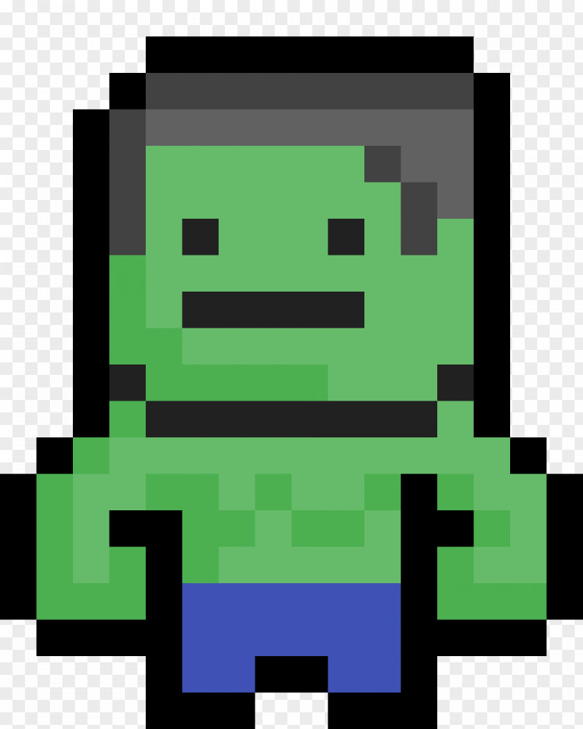 Pixel Art Templates Hulk Minecraft Video Games Superhero PNG