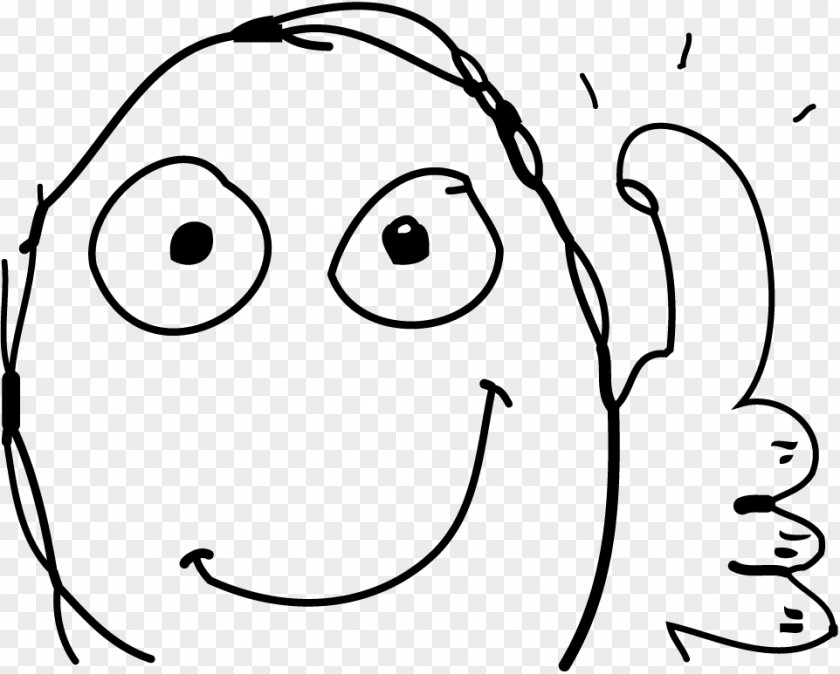 Rage Comic Thumb Signal Internet Meme Trollface PNG comic signal meme Trollface, facing clipart PNG