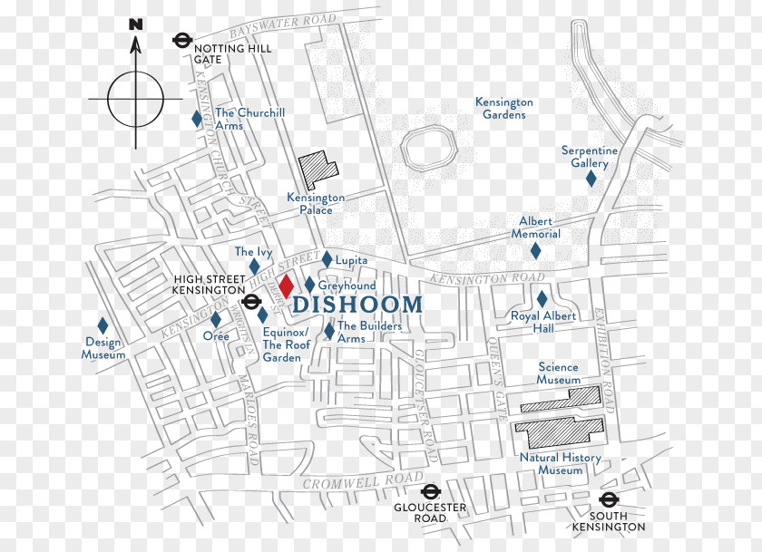 Taj Mahal Night Club Dishoom Kensington High Street Covent Garden Map Drawing PNG