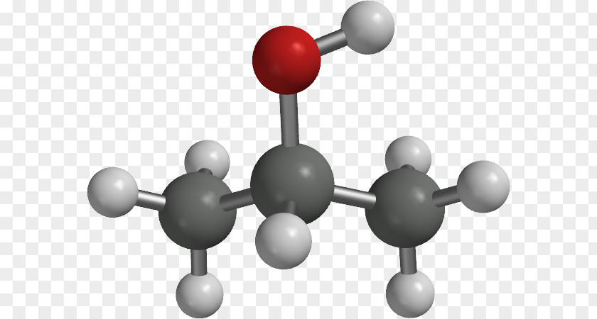 Isopropyl Alcohol Propyl Group Heptane Molecule Structural Formula PNG