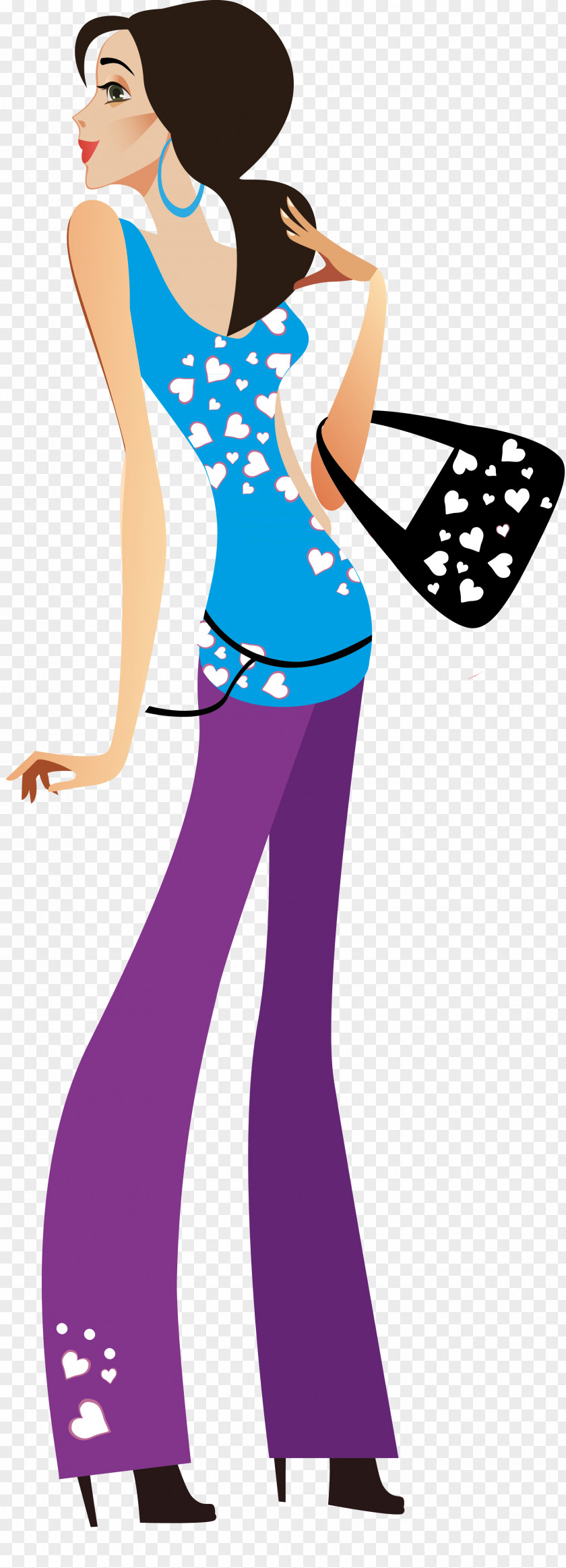 Woman Vector Fashion Illustration PNG