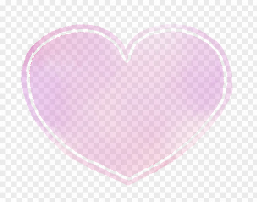 Hand-painted Watercolor Heart Clipart. PNG