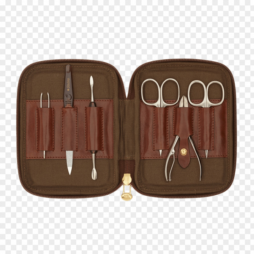 Manicure Set Color Brown Case PNG