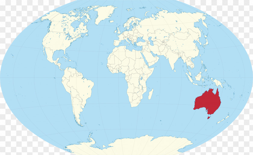 Papua New Guinea Australia World Map Globe South-up Orientation PNG