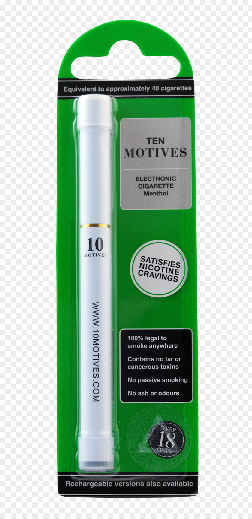 Cigarette Menthol Electronic Ten Motives PNG