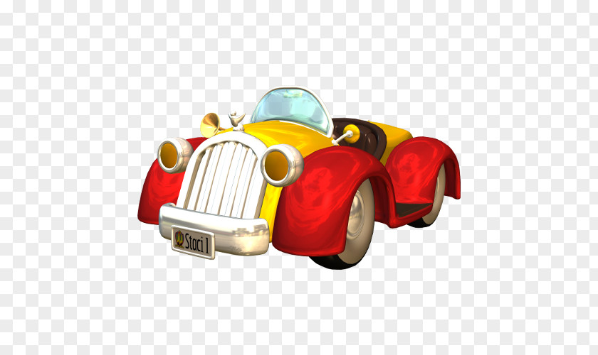 A Classic Car Cartoon Animation PNG