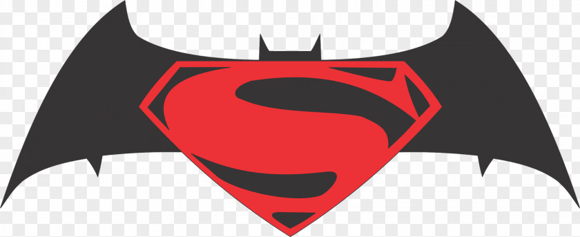 Batman Superman Logo Graphic Design PNG
