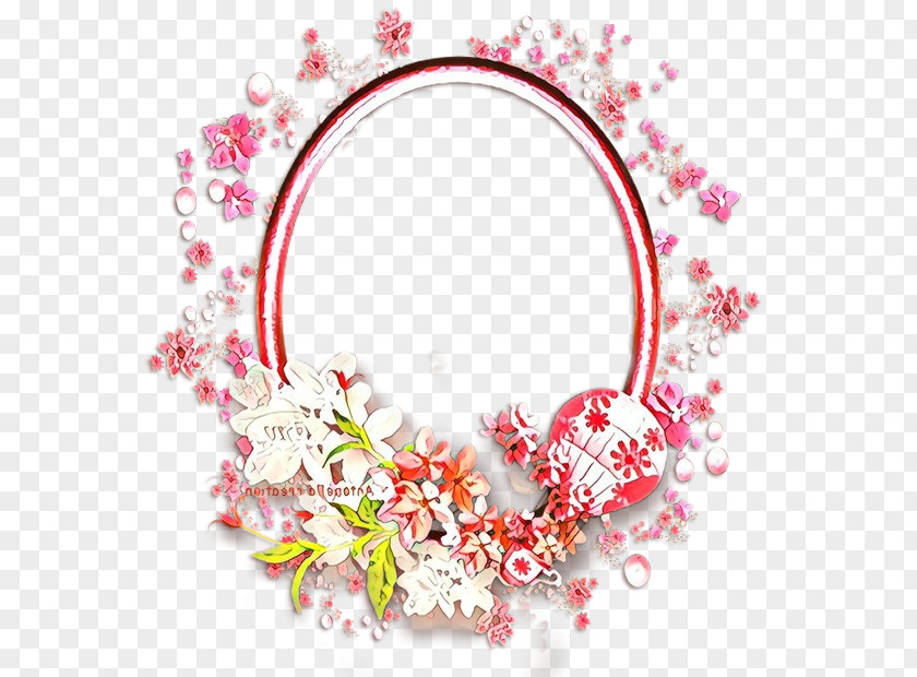 Flower Plant Red Pink Heart Clip Art Wreath PNG