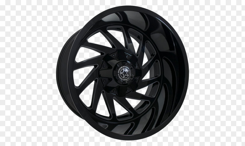 New Glossy Black Alloy Wheel Car Tire Rim PNG