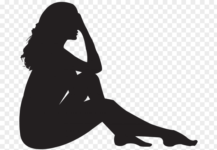 Silhouette Sticker Drawing Woman Adhesive PNG