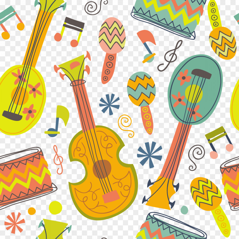 Vector Musical Background PNG
