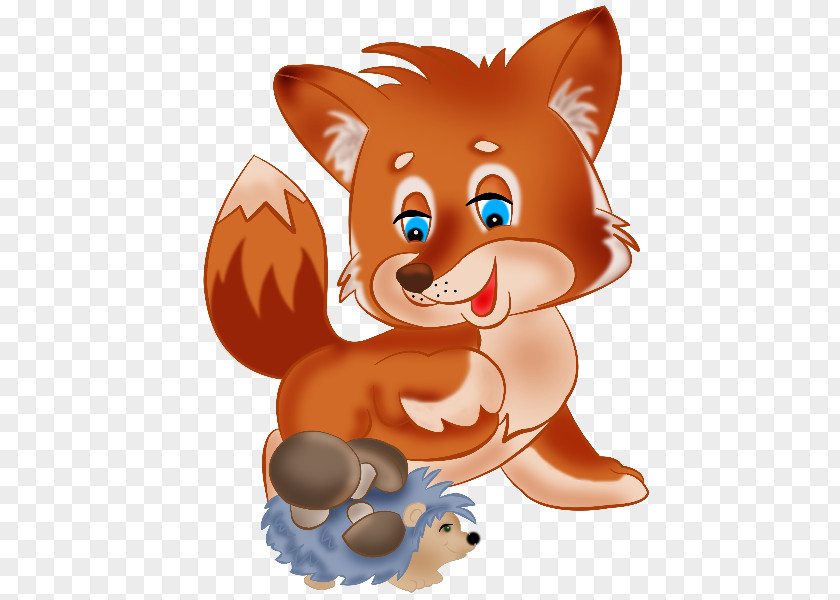 Cute Dog Red Fox Cartoon Clip Art PNG