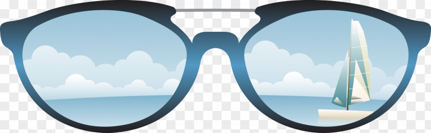 Glasses Sunglasses Poster Blue PNG