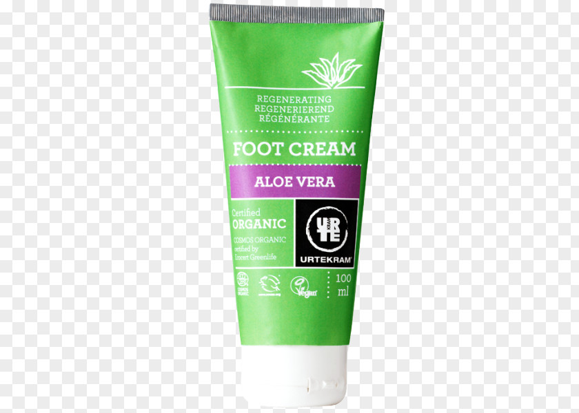 Green Aloe Vera Lotion Urtekram Gel Organic Foot Cream PNG