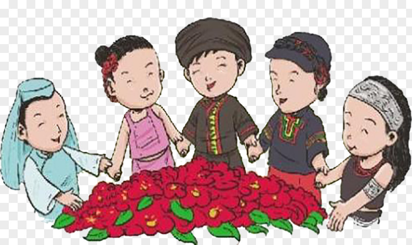 Xinjiang Kids Cartoon Comics Hui People Han Chinese Illustration PNG