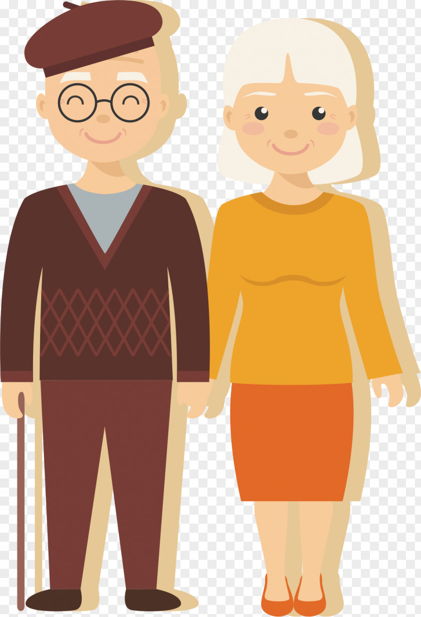 Love Couples Old Age Illustration PNG