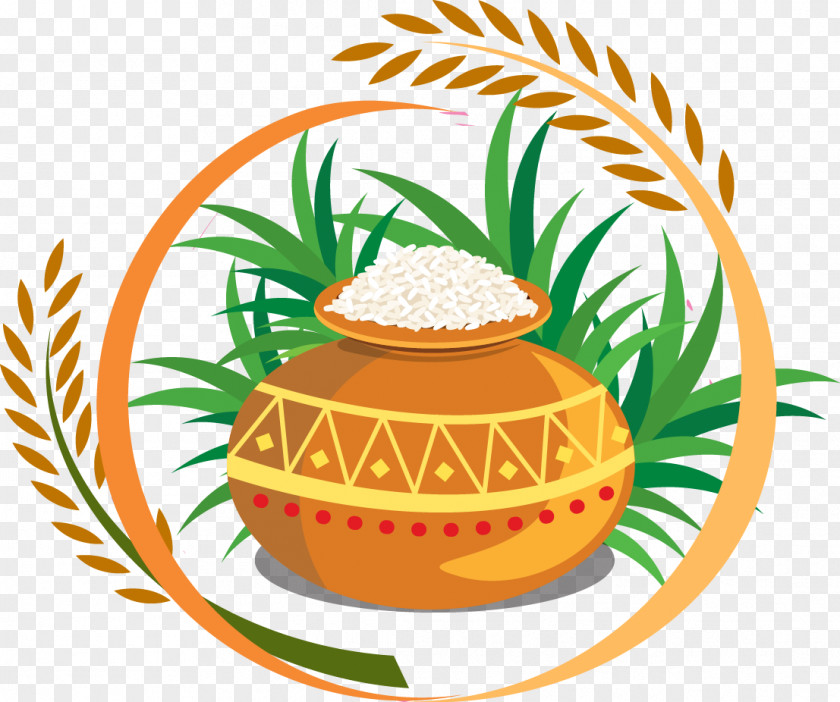 Rice Grain Tank Thai Pongal Harvest Festival Clip Art PNG