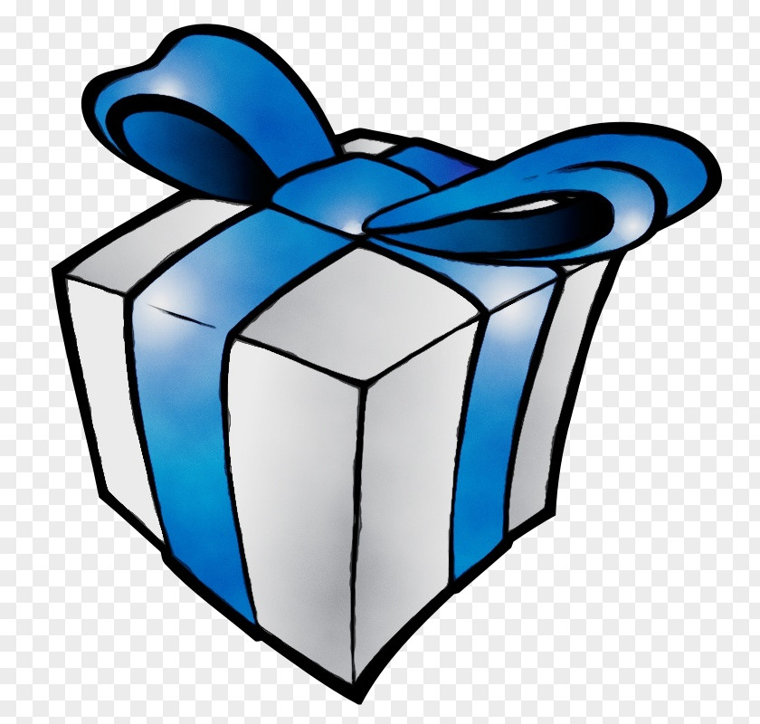 Blue Party Christmas Gift Cartoon PNG