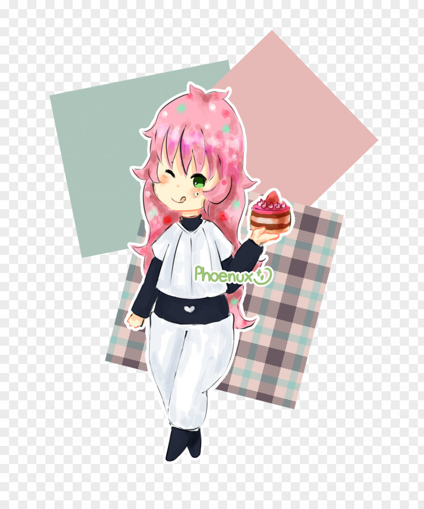 Cake Batter Figurine Pink M Doll Costume Uniform PNG