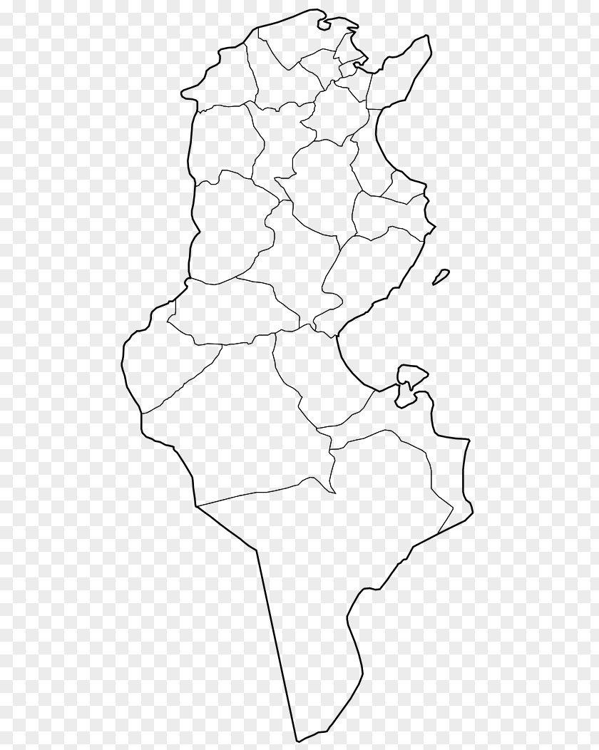 Map Governorates Of Tunisia Bizerte Governorate Wilayah Blank PNG