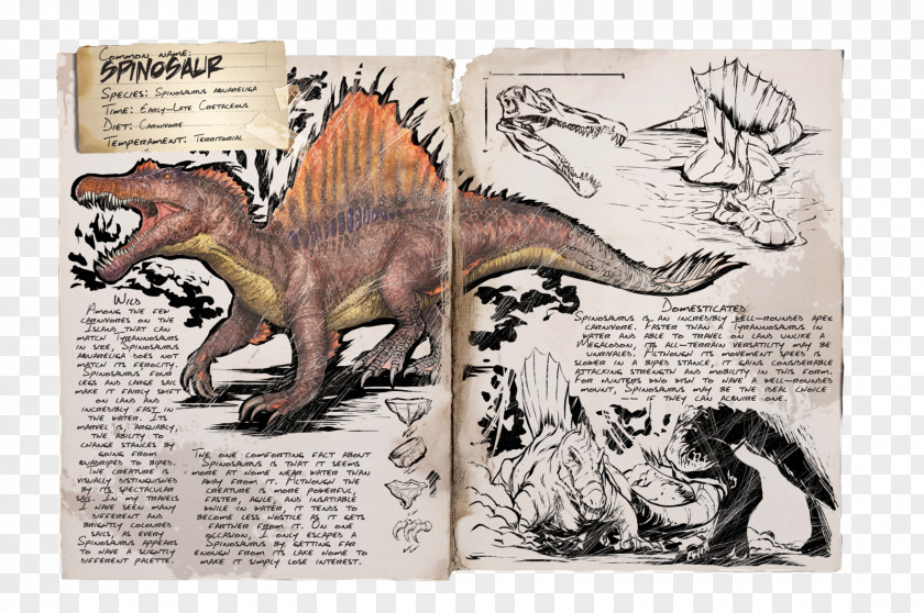 Dinosaur ARK: Survival Evolved Spinosaurus Allosaurus Triceratops PNG