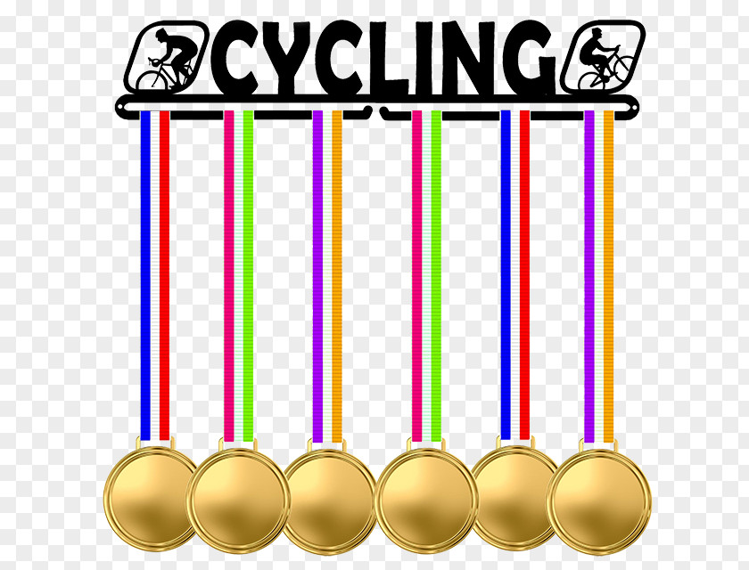 Hexagon Award Holder Gold Medal Cycling Triathlon Door PNG