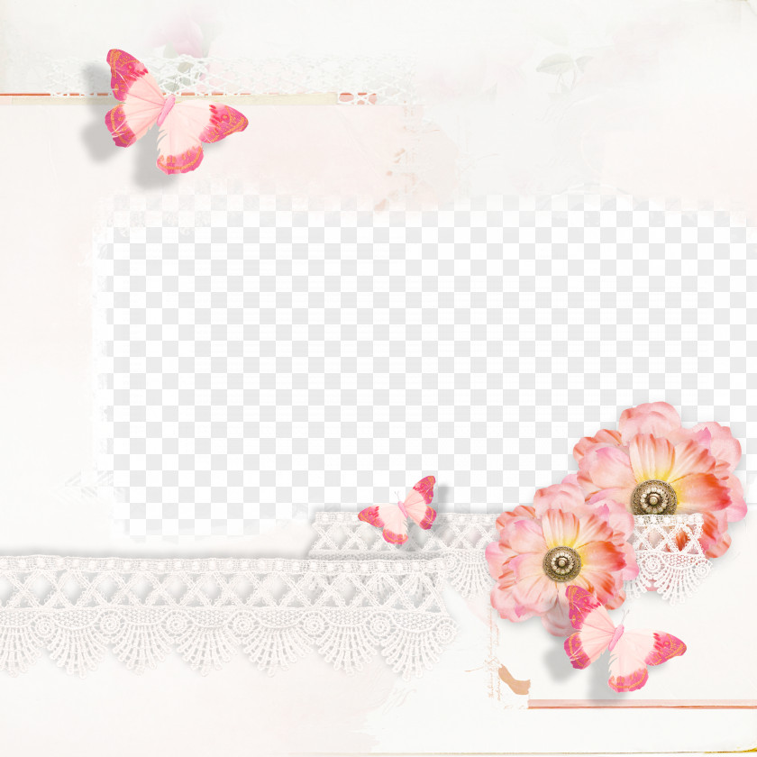 Pink Dress Flowers Frame Petal Picture Flower PNG