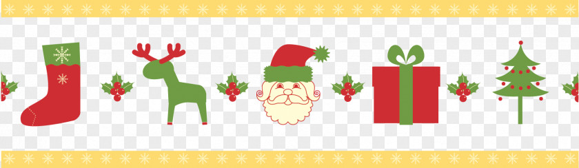 Vector Christmas Banners Santa Claus Ornament Card Tree PNG