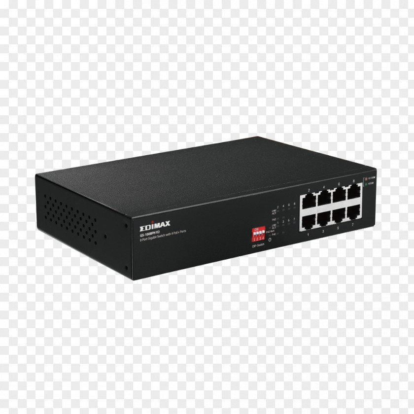 4 Port Switch Ethernet Hub Power Over Network Gigabit PNG