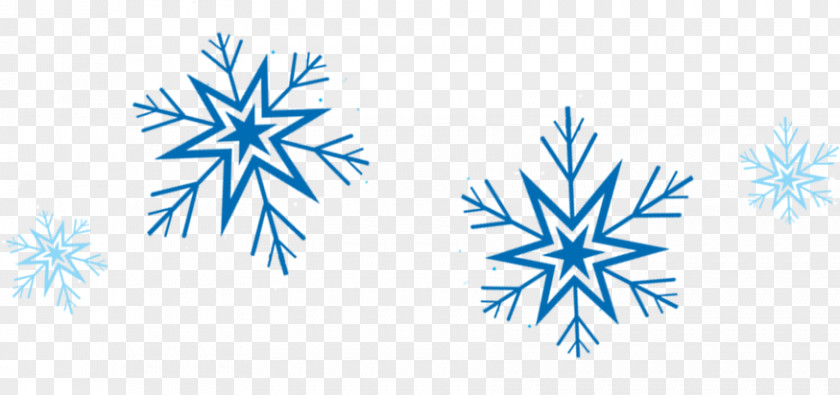 Blue Snow Ice Crystals Snowflake PNG