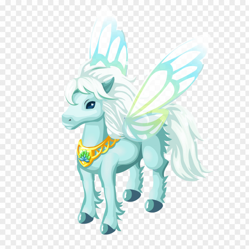 Pegasus Blue Christmas Horse Cartoon Unicorn PNG