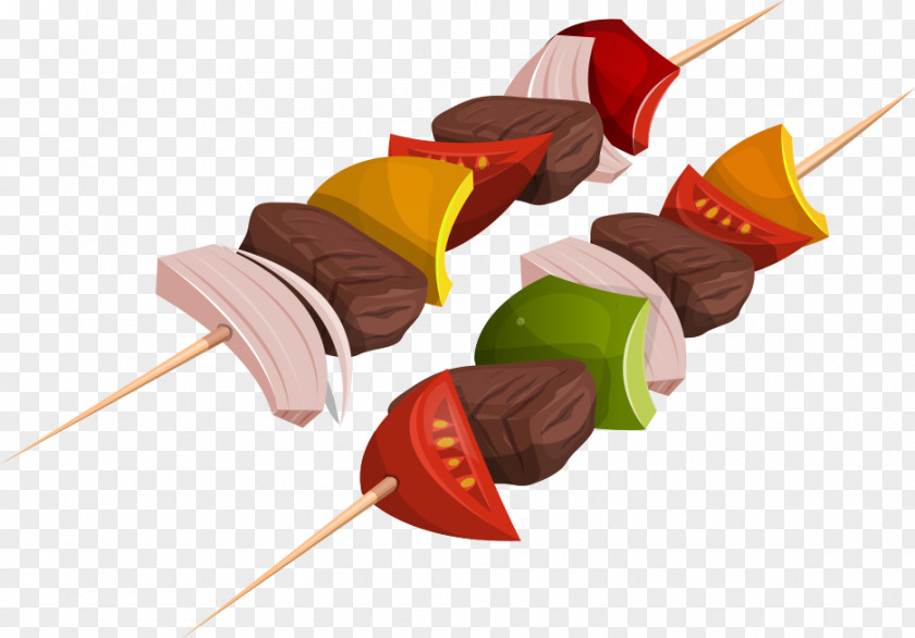 Vector Vegetables And Chicken Shish Kebab Doner Barbecue Fast Food PNG