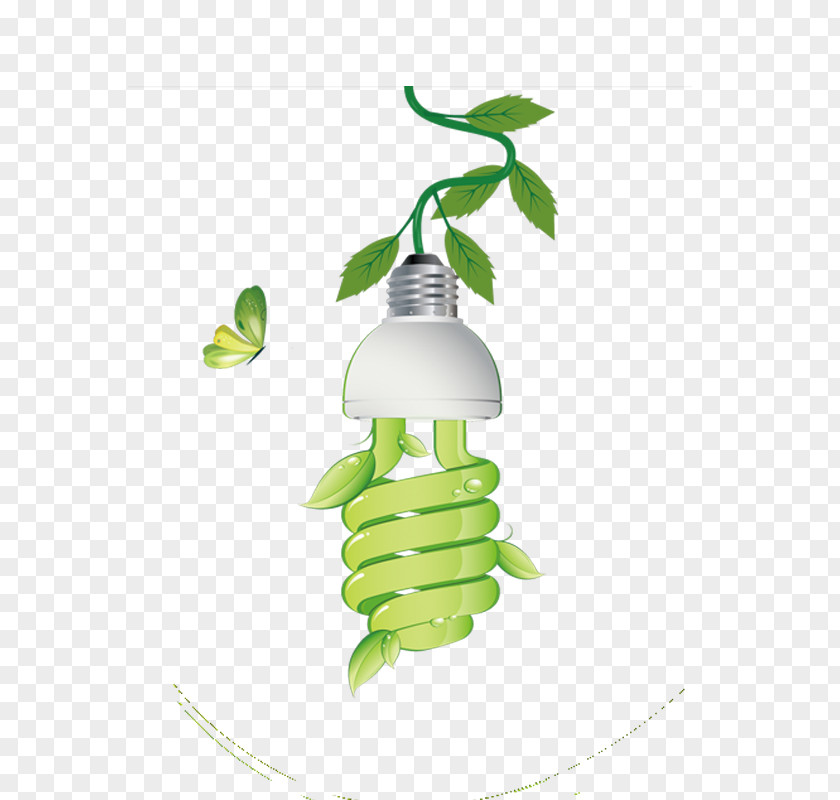 Light Bulb Incandescent Leaf PNG