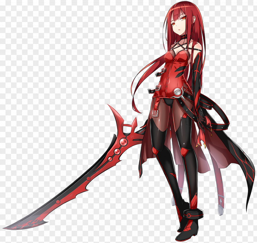 Raven Elsword Elesis Crimson Avenger Character Art PNG