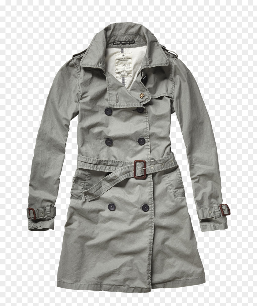 Rhododendron Trench Coat Overcoat Grey PNG