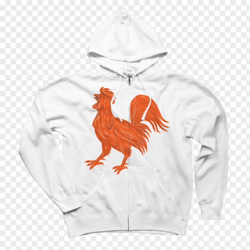 Rooster Tait Hoodie Zipper T-shirt Design By Humans PNG