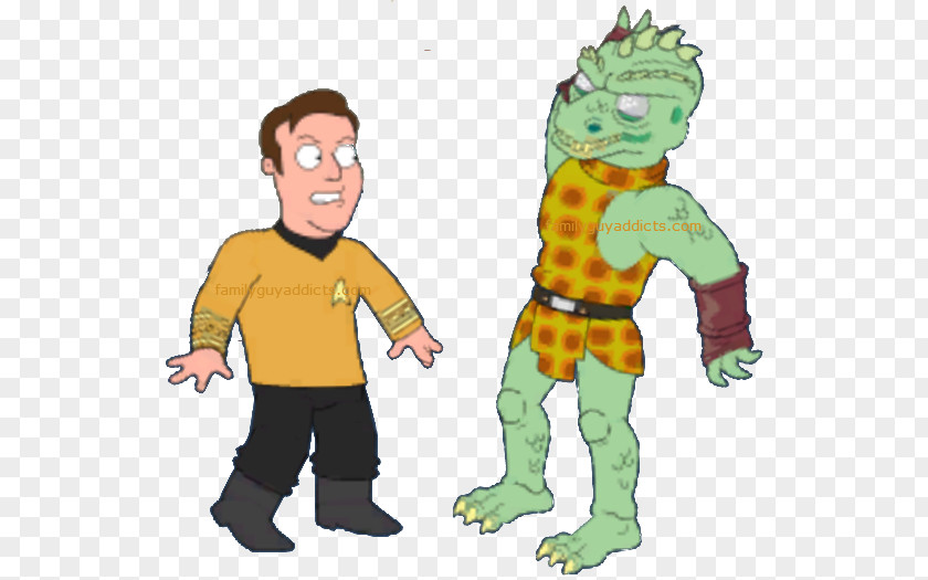 Peter Griffin Family Guy James T. Kirk Christopher Pike Gorn PNG