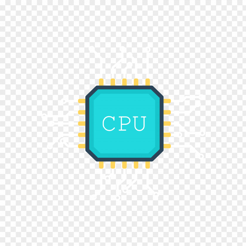 Blue Chip Iron-on Central Processing Unit Electronic Circuit Integrated PNG