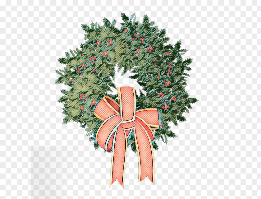Evergreen Conifer Christmas Tree Ribbon PNG