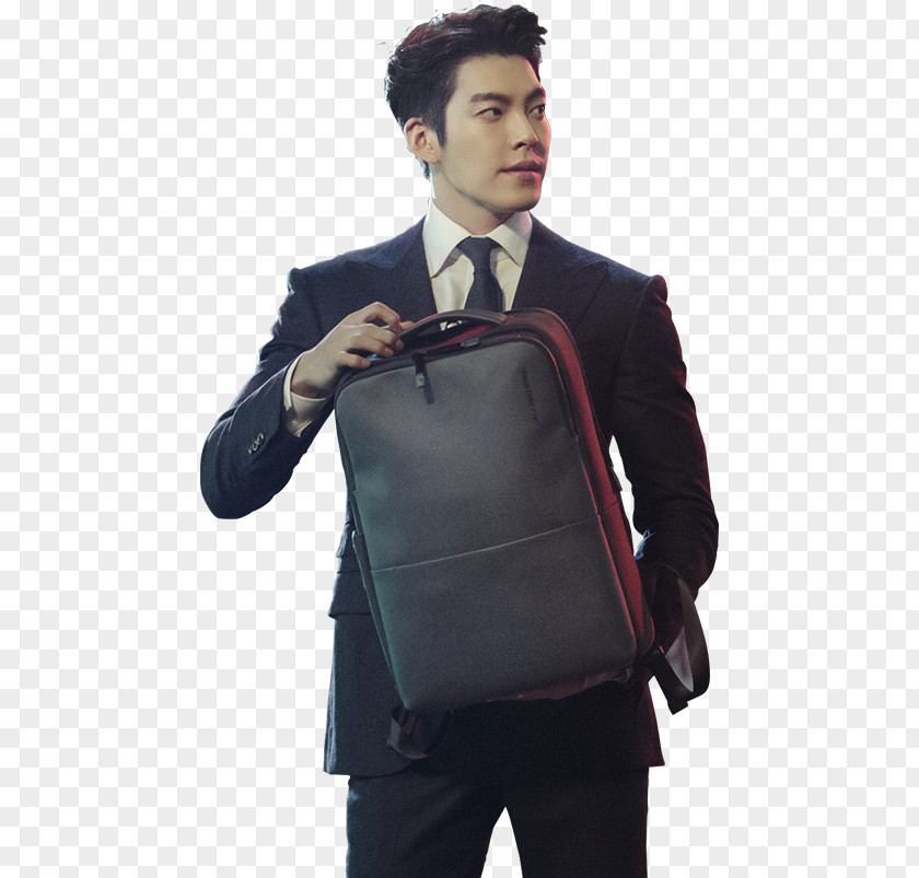 Korean Actor Kim Woo Bin Tuxedo M. Shoulder Handbag PNG