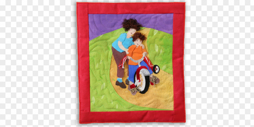 Bike Hand Painted Textile Watercolor Painting Art Mixed Media PNG