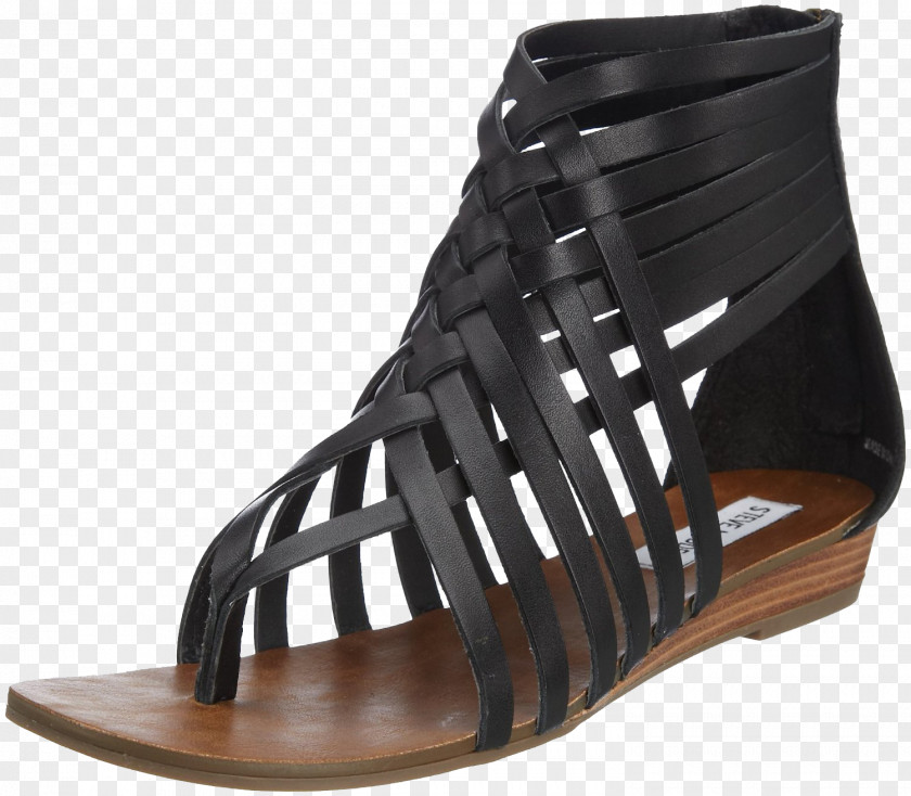 Black Braided Sandals Rome Shoe Sandal PNG