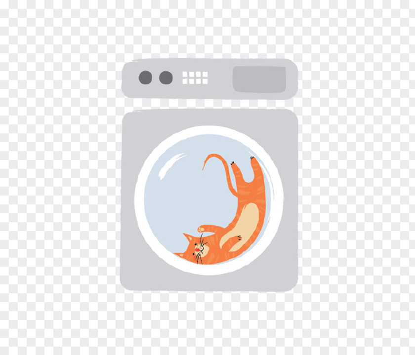 Cat In The Washing Machine PNG