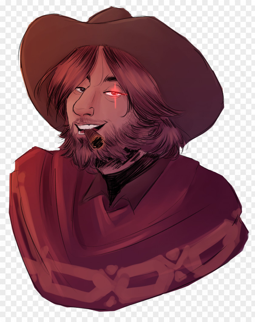 Mccree Button Illustration Hat Forehead Cartoon Character PNG
