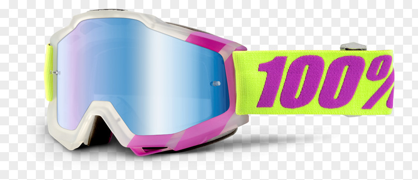 Motorcross Foam Pit 100% Accuri Goggles Sunglasses Yellow PNG