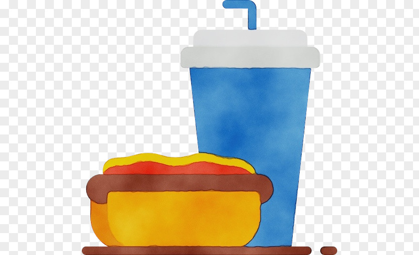 Plastic Bottle Fast Food Yellow Rectangle Design PNG