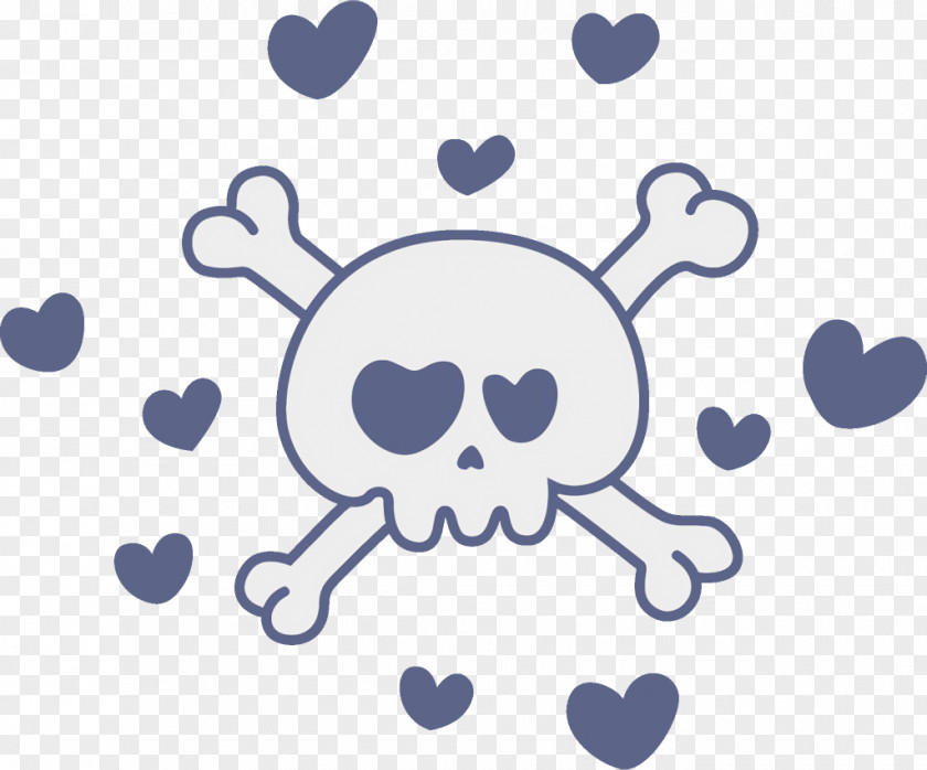 Smile Line Art Skull Halloween PNG